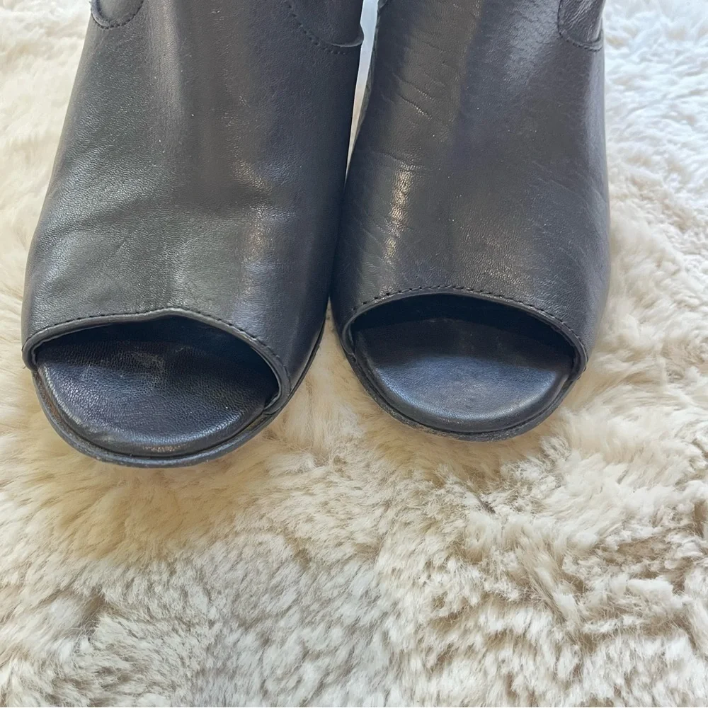 Cordani Black Peep Toe Ankle Booties